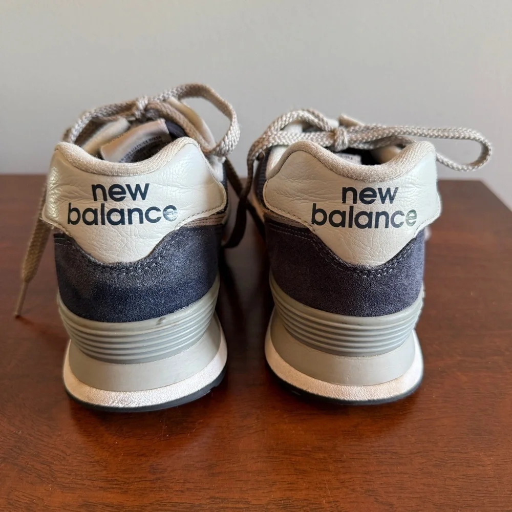 New Balance 574 Navy and Gray Sneakers Size 9.5